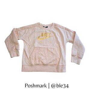 *SALE* Nike Air Girls Baby Pink & Gold Sweatshirt